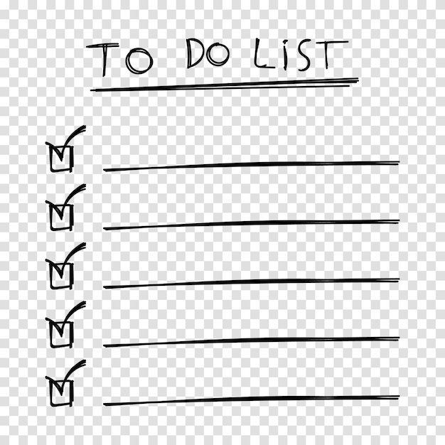 To do list icon with hand drawn text Checklist task list Vector illustration