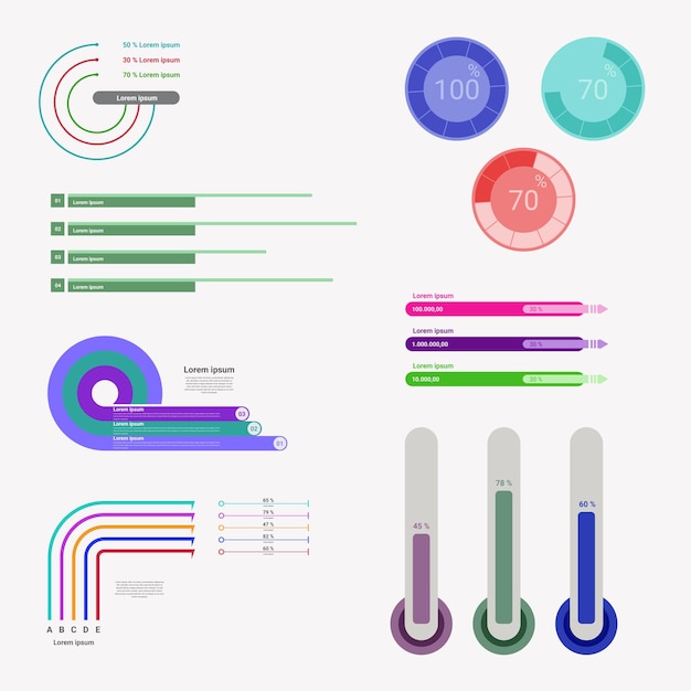 Vector list infographic design for presentation template