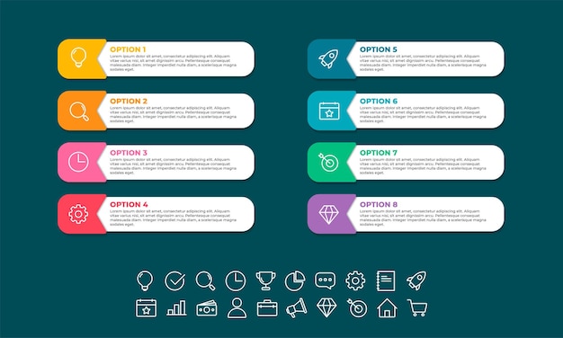 List infographic template design for business