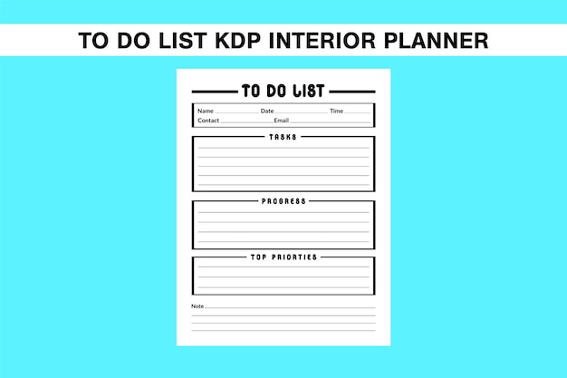 Vector to do list kdp interior planner