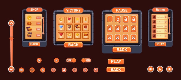 モバイルゲーム一覧、ゲームUIキット、ユーザーインターフェースui-ux