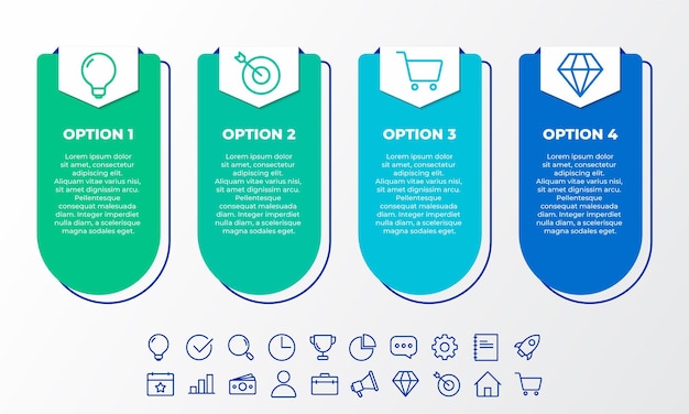 List and option usiness infographic template design