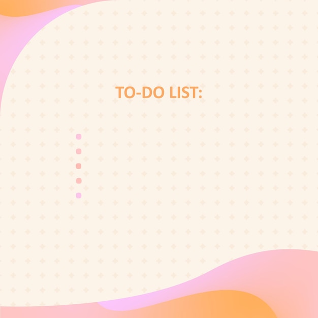 Vector to do list pink background