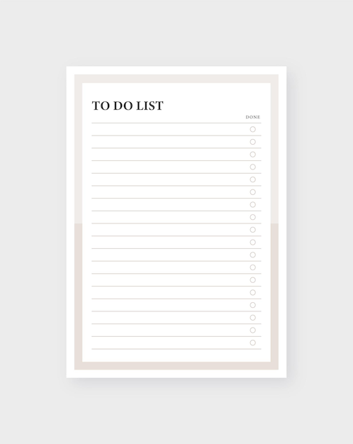 To do list planner Daily ToDo List planner template design