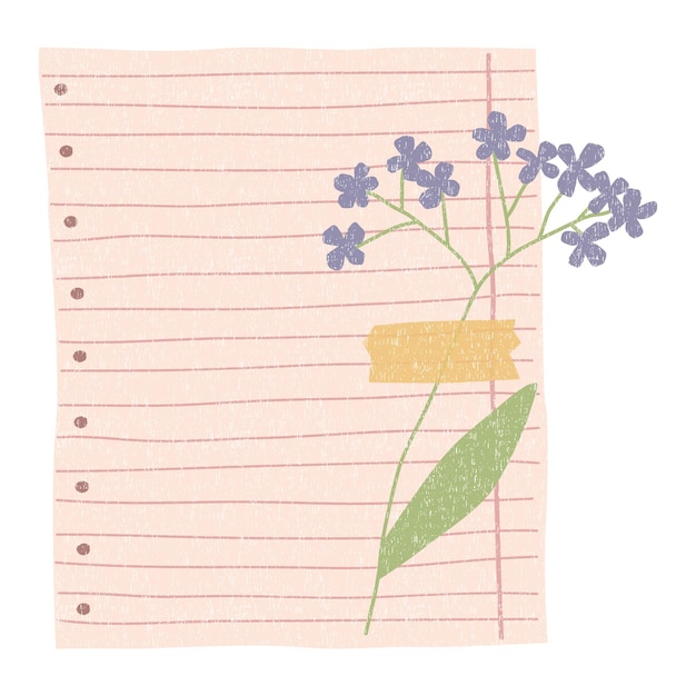 Elenco delle cose da fare diario proiettile delle pagine del pianificatore con il fiore