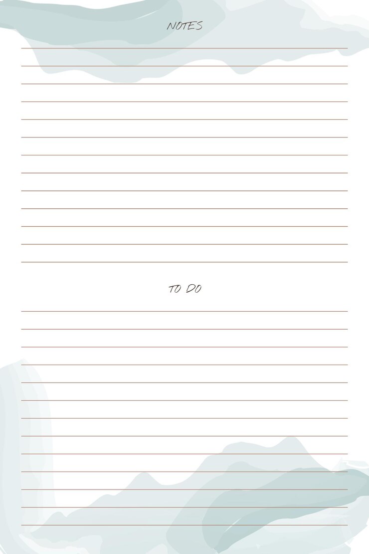 Vector to do list planner trendy template with handwritten font and delicate watercolor brush stroke elements in pastel palette