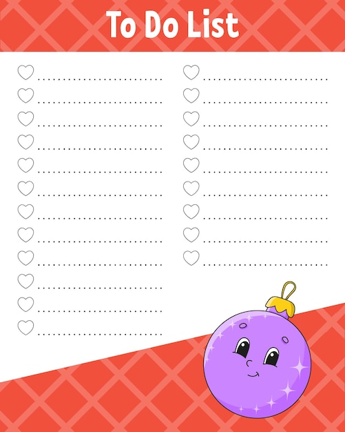 Vector to do list printable template handwriting paper lined sheet for diary planner checklist wish list