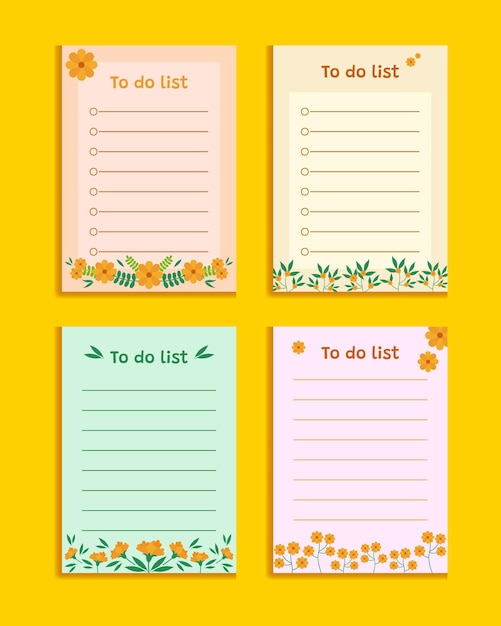 To do list template with floral theme planner template with floral theme