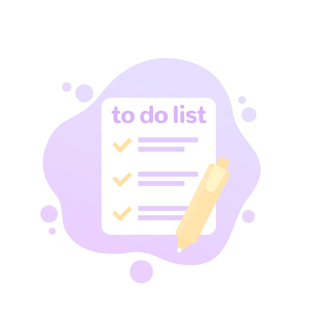 To do list, vector illustration