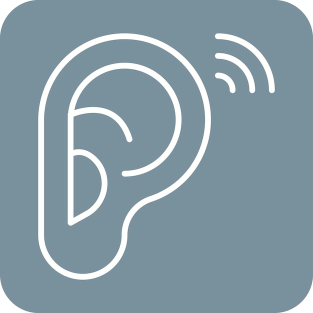 Listening vector icon Can be used for Life Skills iconset