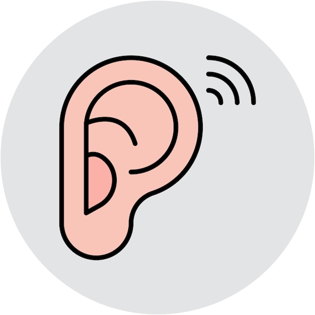 Listening Vector Illustration Style