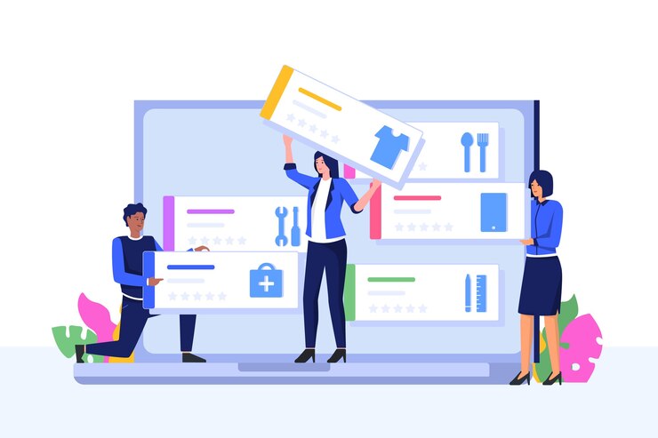 Vector listing product  illustration