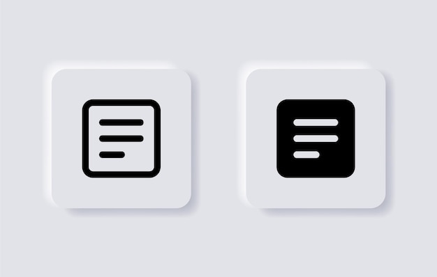 lists note icon file document report symbol in neumorphism buttons ui user interface icons