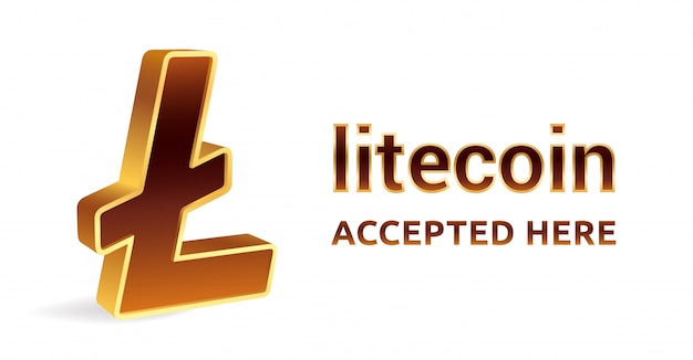 Litecoin is hier geaccepteerd, banner. cryptogeld.