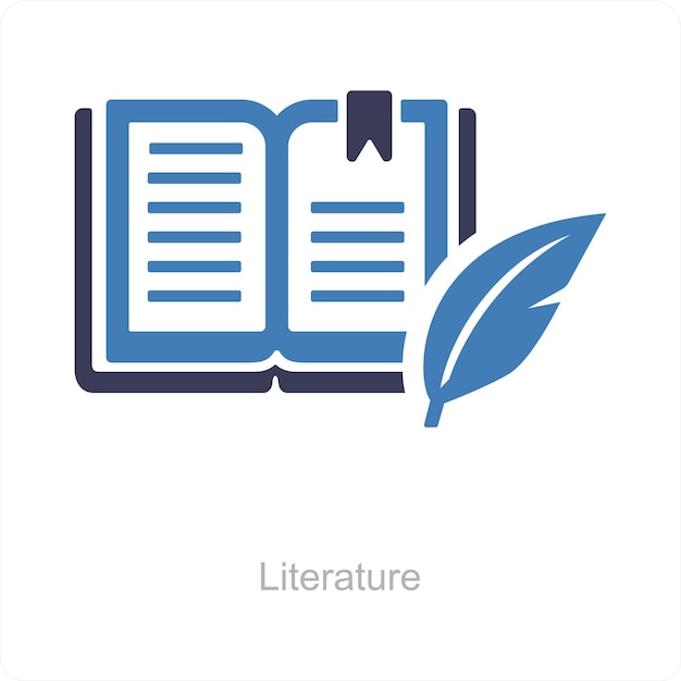 Literature and book icon concept