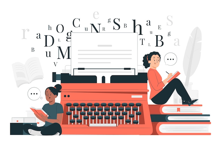 Vector literature concept illustration