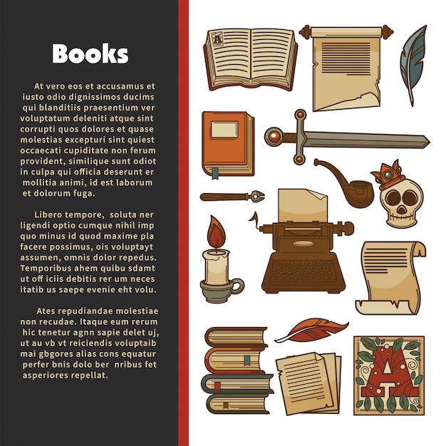 Vector literatuur poster