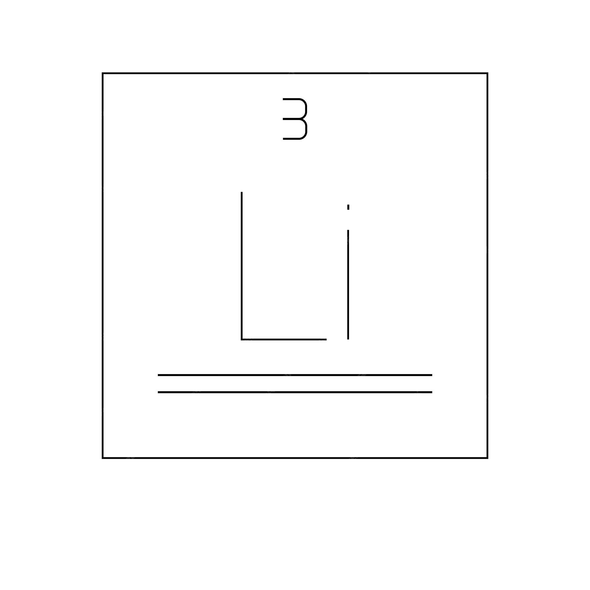 Premium vector lithium chemical icon periodic
