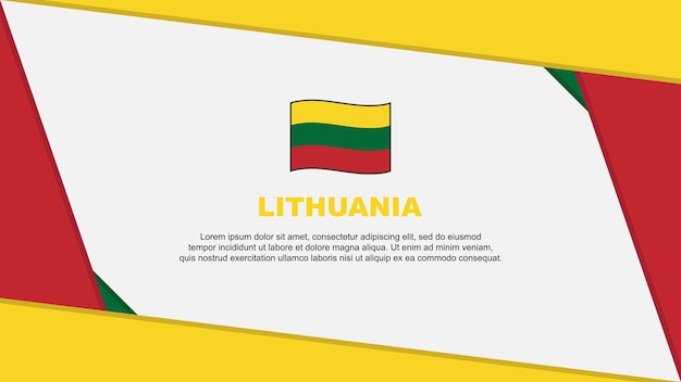 Lithuania Flag Abstract Background Design Template Lithuania Independence Day Banner Cartoon Vector Illustration Lithuania Cartoon