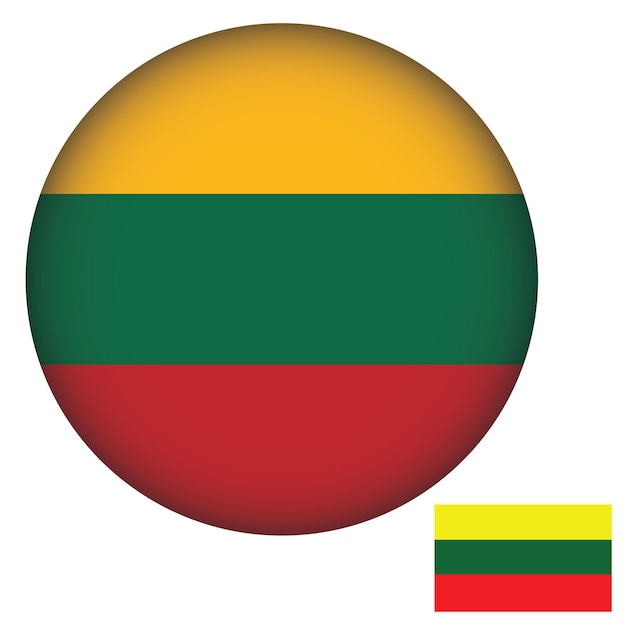 リトアニア国旗 丸い形