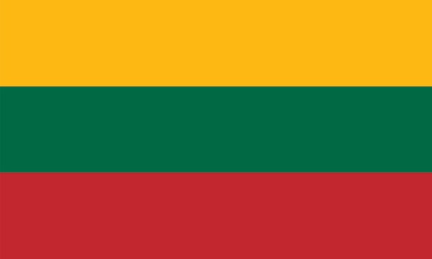 Vector lithuania flag vector illustration official symbol of the country