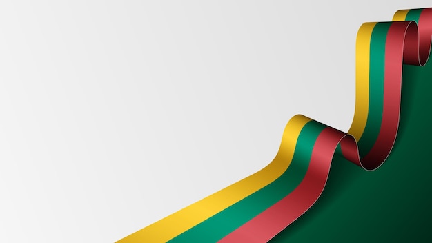 Vector lithuania ribbon flag background element of impact for the use you want to make of it