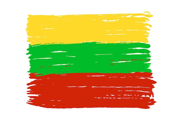 Vector lithuania s national flag is isolated against a white background vector illustration