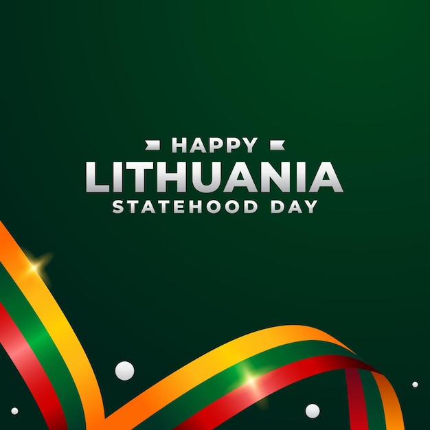 lithuania statehood day design illustration collection