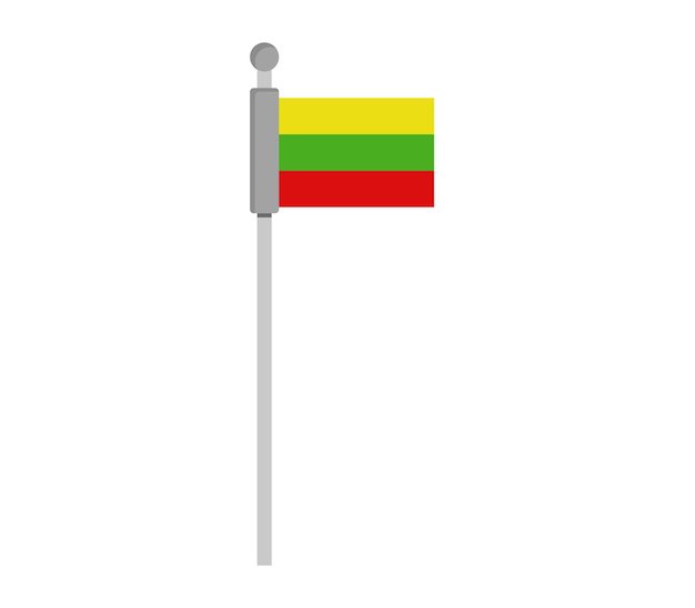 Vector lithuanian flag