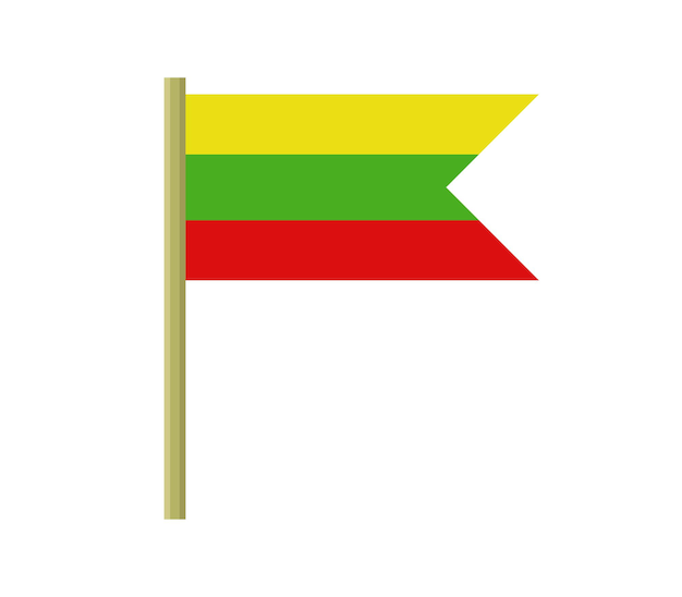 Vector lithuanian flag