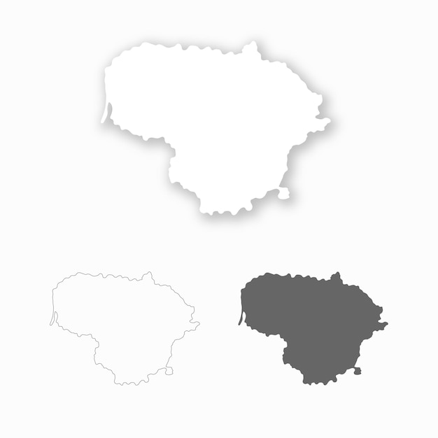 Litouwen kaartset voor ontwerp gemakkelijk te bewerken