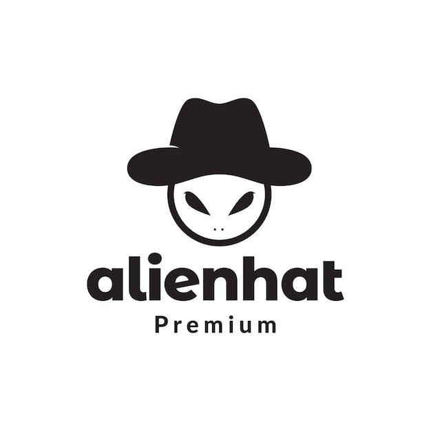 Little alien with hat logo design vector graphic symbol icon sign illustration creative idea