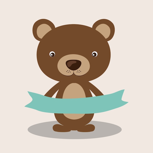 Little animal concept about cute bear design