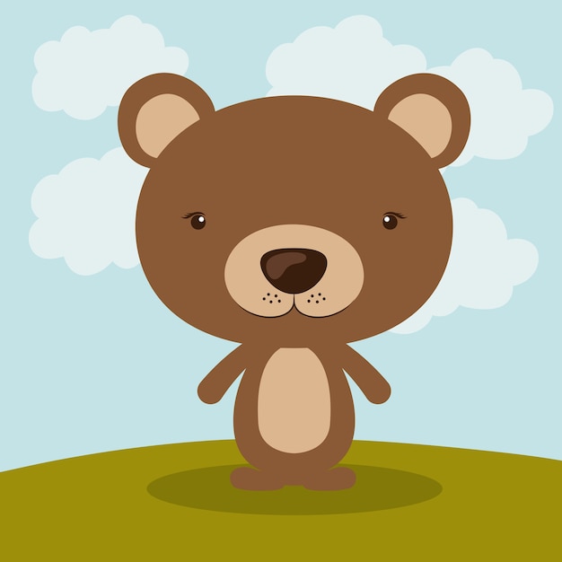 Little animal concept about cute bear design