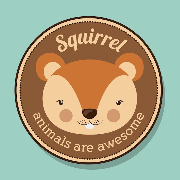 Little animal concept about cute squirrel design