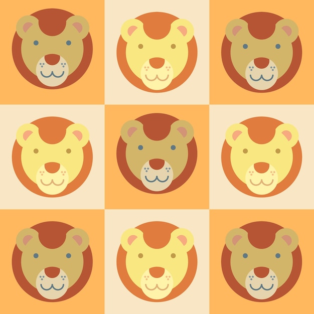 Vector little baby lion