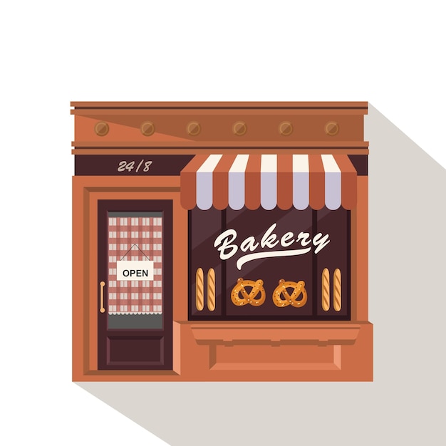 Vector little bakery store