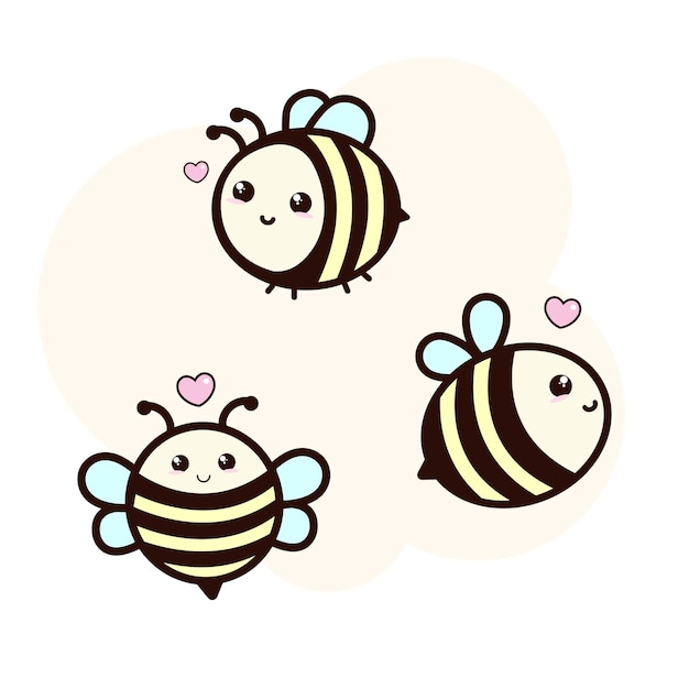 Vector little bee