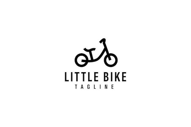 Little bike logo vector icon illustration