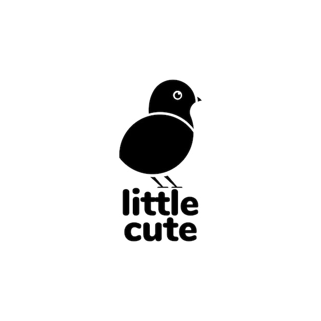 Little bird minimal geometric modern logo design vector