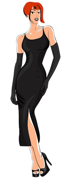 Vector little black dress