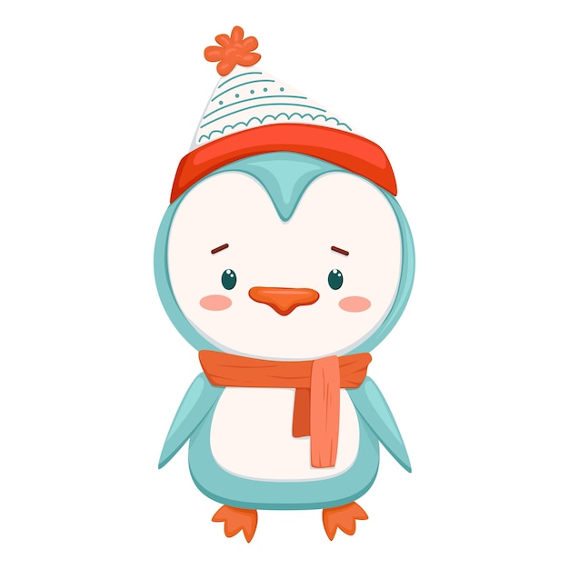 Little blue penguin vector cartoon illustration