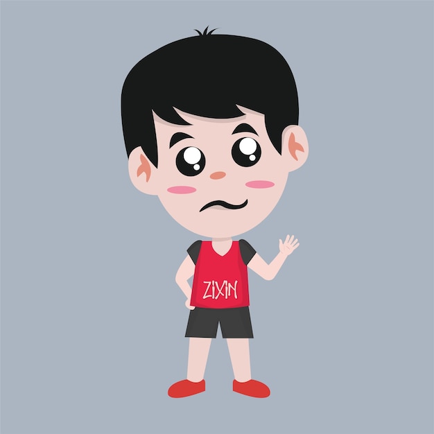 Vector little boy characters design