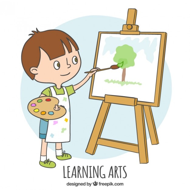 https://img.freepik.com/premium-vector/little-boy-learning-how-paint_23-2147545548.jpg