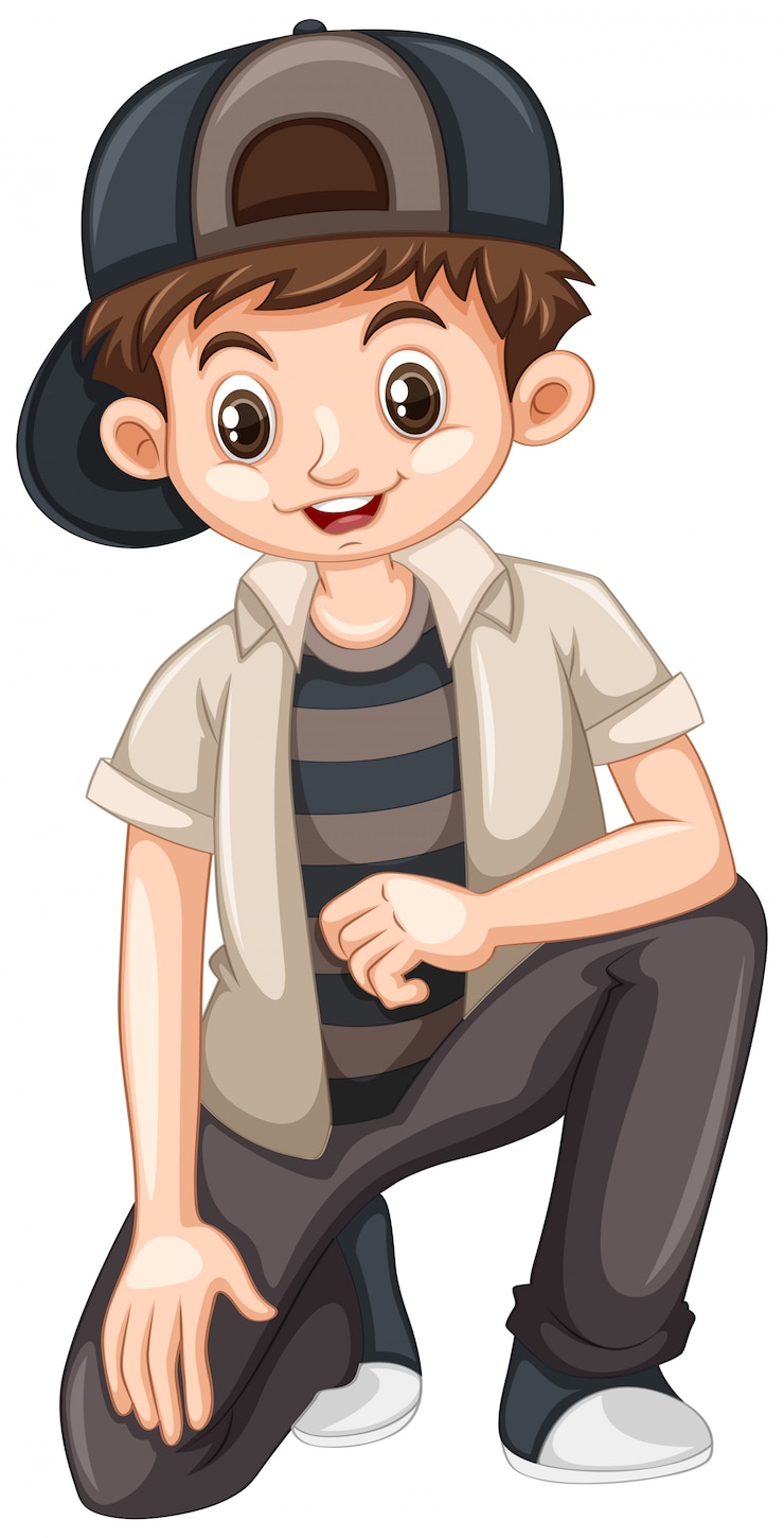 वेक्टर little boy with happy smile