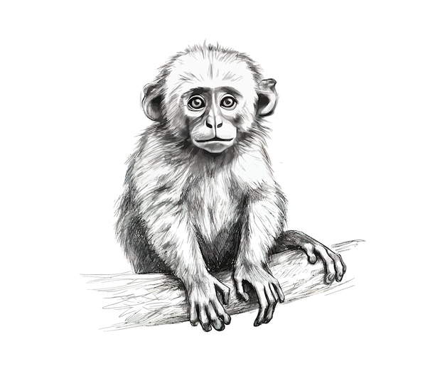 Little capuchin monkey vector illustration design