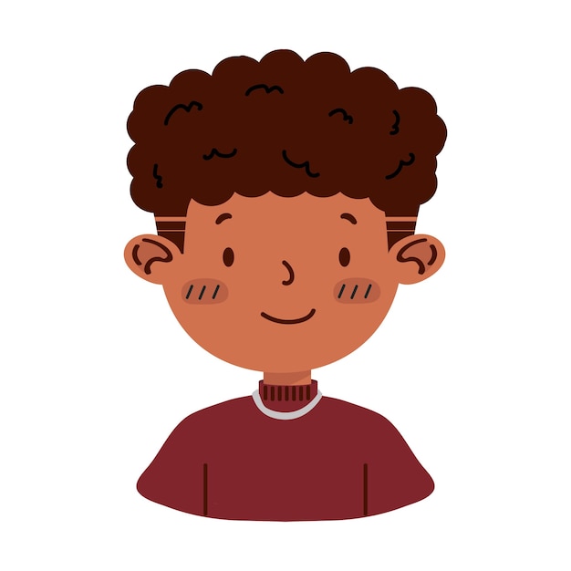 Little Cartoon african american boy