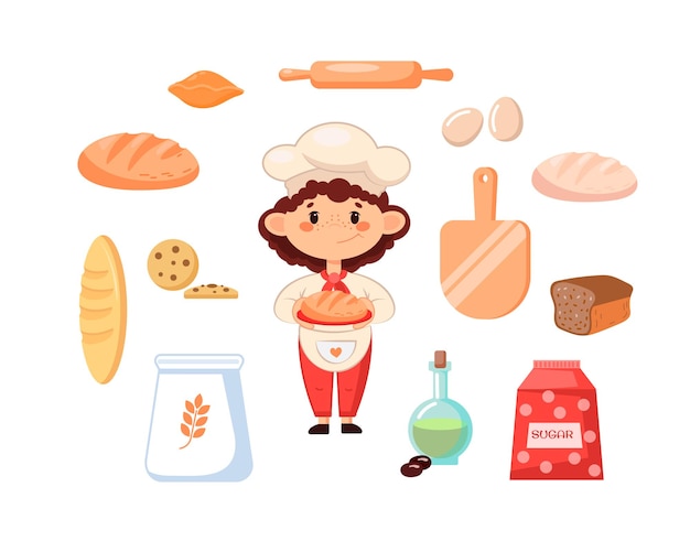 Little chef and baking and cooking items