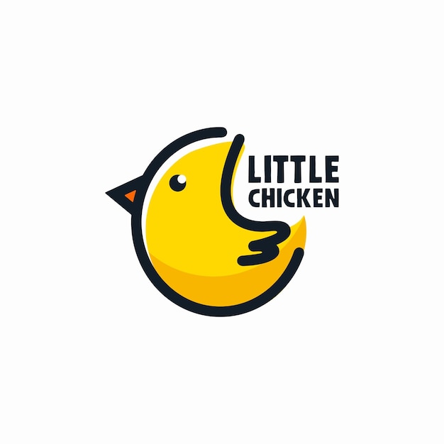 little chicken animal logo vector