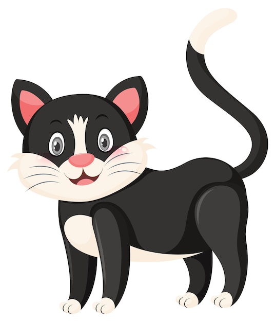 Little cute cat in cartoon style